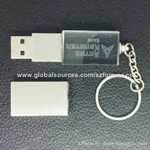 New Arrival Mini Crystal USB Flash Drives, 2-8GB with Customized LED Logos AvailableNew